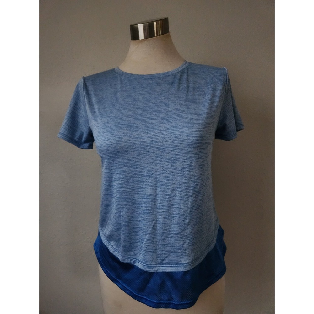 Under Armour Loose Heat Gear Short Sleeve Activewear Shirt Womens Small Blue